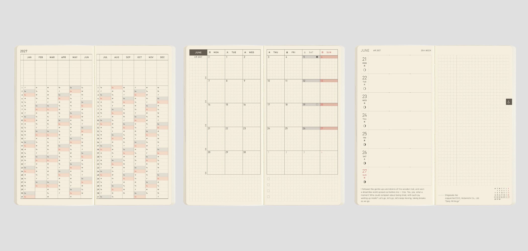 Journal Bilder Hobonichi Guide - Weeks